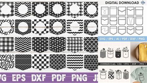 Download Free Shirt Pockets SVG Bundle Crafts