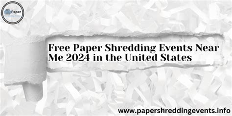 Free Shredding Events Near Me September 2024