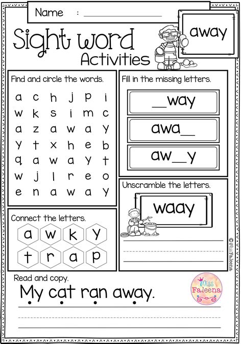 Free Sight Words Printables