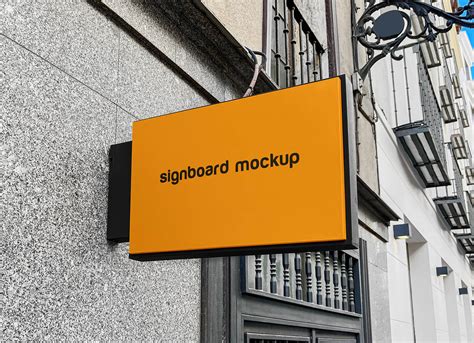 Download Free Signboard Mockup PSD Yellowimages