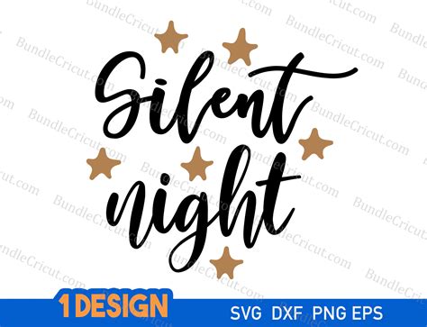 Download Free Silent Night Type SVG Printable