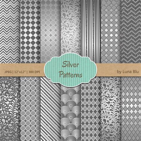 Download Free Silver Digital Paper,Metallic Silver Backgrounds Crafts