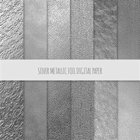 Download Free Silver Digital Paper,Metallic Silver Backgrounds Files