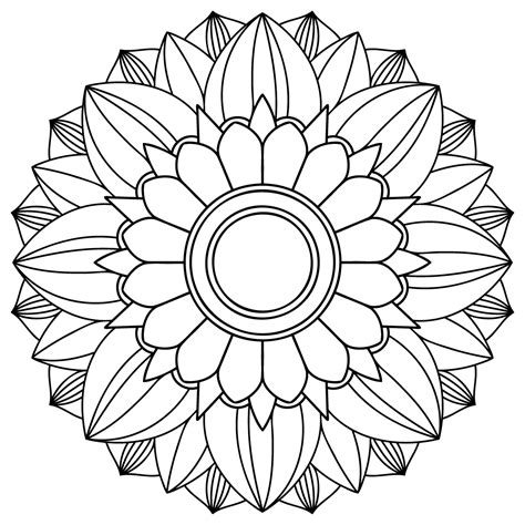 Download Free Simple Flower Mandala Set-5 Files DXF Files