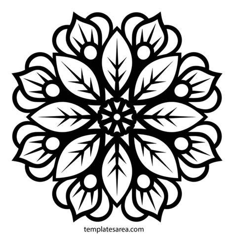 Download Free Simple Flower Mandala Set-6 DXF Files