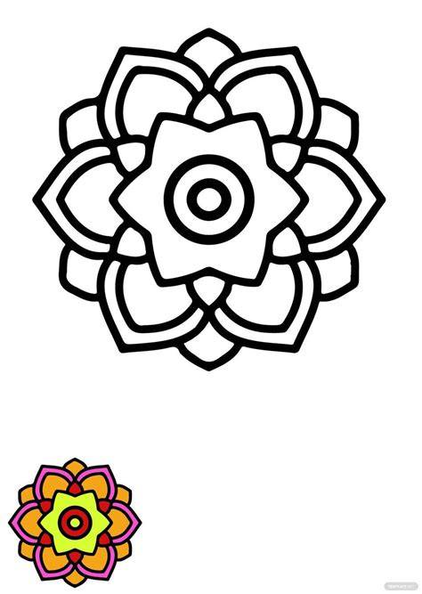 Download Free Simple Flower Mandala Set-6 For Crafts