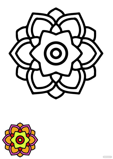 Download Free Simple Flower Mandala Set-6 For Silhouette