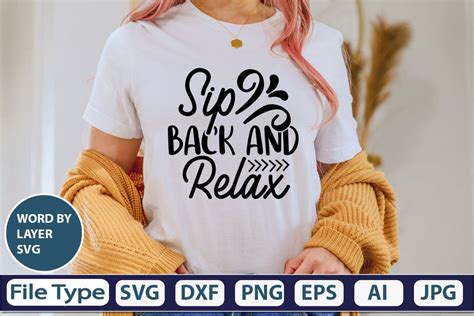 Download Free Sip Back And Relax SVG Cut File Files Free PSD Mockups