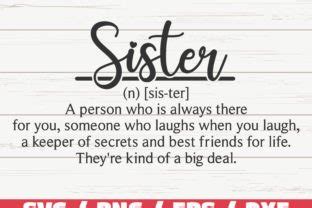 Download Free Sister Word Dictionary Definition SVG Cut File DXF Files