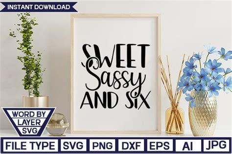 Download Free Six and Sassy Cut File Commercial Use Free PSD Mockups