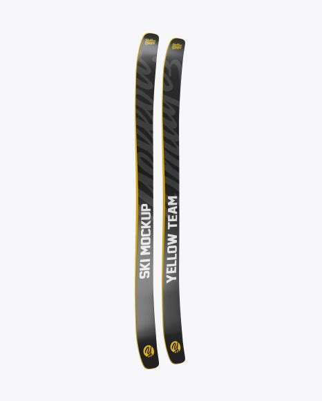 Download Free Ski Mockup - Half Side View PSD Generator