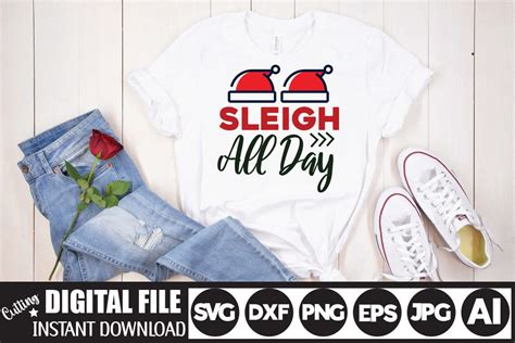 Download Free Sleigh All Day SVG Cut File DXF Files