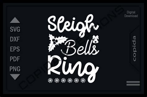 Download Free Sleigh Bells Ring SVG Cut File Crafts