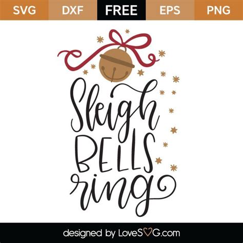 Download Free Sleigh Bells Ring SVG Cut File For Crafts