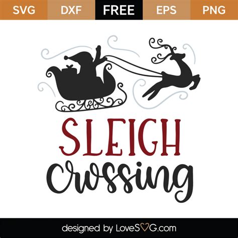 Download Free Sleigh Crossing SVG Cut File Commercial Use Free PSD Mockups