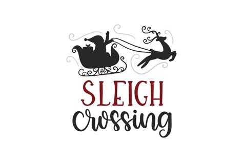 Download Free Sleigh Crossing SVG Cut File For Crafts