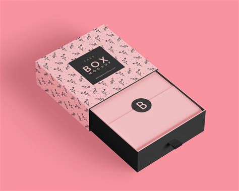 Download Free Slide Gift Box Mockup Set PSD Templates Generator PSD Files