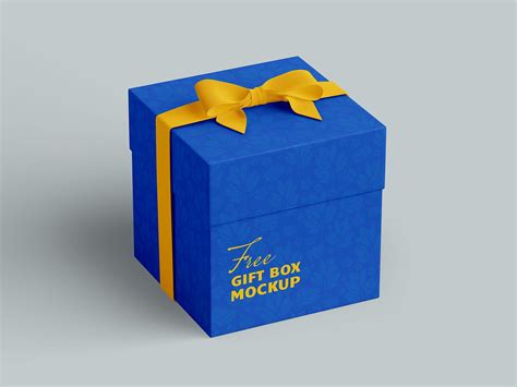 Download Free Slide Gift Box Mockup Set PSD Templates TIFF Files