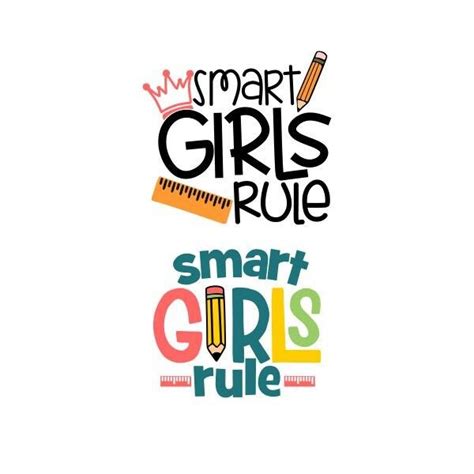 Download Free Smart Girls Rule Cut File For Cricut