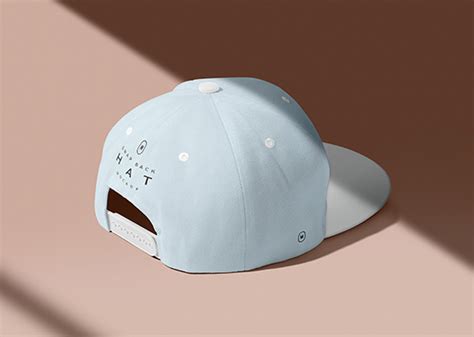 Download Free Snapback Cap Mockup - Back View PSD Mockup Templates