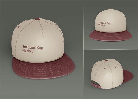 Download Free Snapback Cap Mockup Set PSD Templates Object Mockups