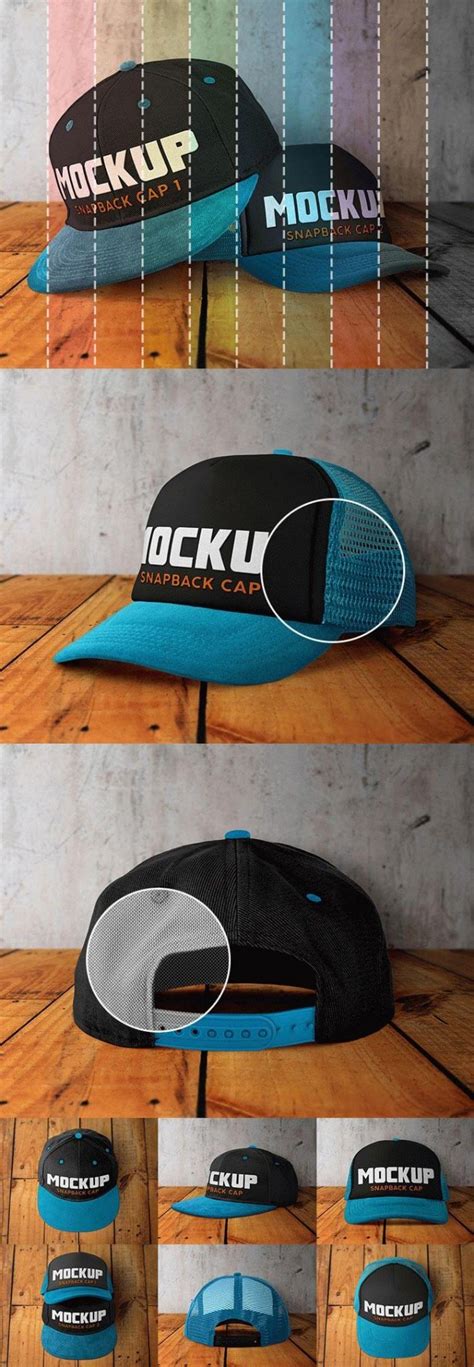 Download Free Snapback Cap Mockup Set PSD Templates Object Mockups Yellowimages