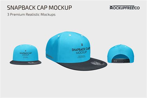 Download Free Snapback Cap Mockup Set PSD Templates TIFF Files Free PSD Mockups