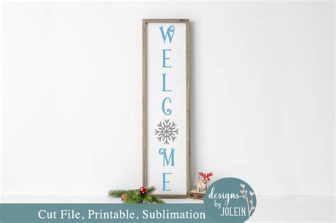 Download Free Snowflake Welcome Sign, Cut file Files Free PSD Mockups