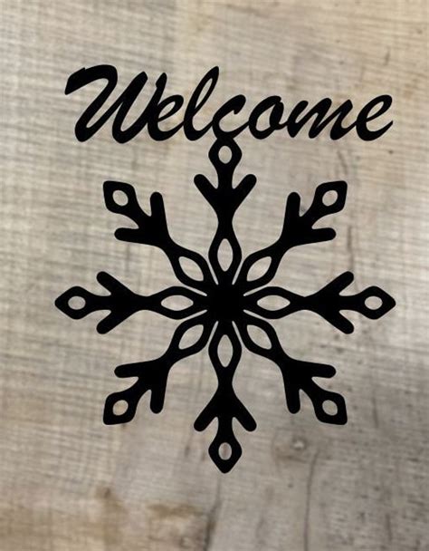 Download Free Snowflake Welcome Sign, Cut file For Crafts