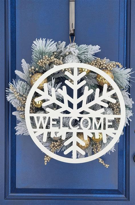 Download Free Snowflake Welcome Sign, Cut file Images