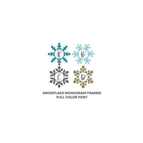 Download Free Snowflake monogram frames For Crafts