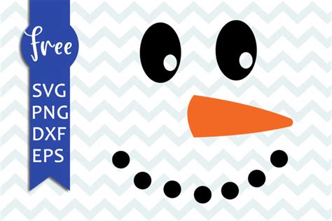 Download Free Snowman Face Set SVG Cut File Creativefabrica DXF Files