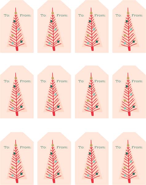 Download Free Snowy Abstract Christmas Tree Printable Gift Tags Commercial Use DXF Files