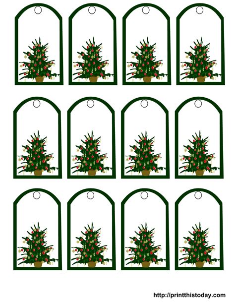 Download Free Snowy Abstract Christmas Tree Printable Gift Tags Files For Crafts