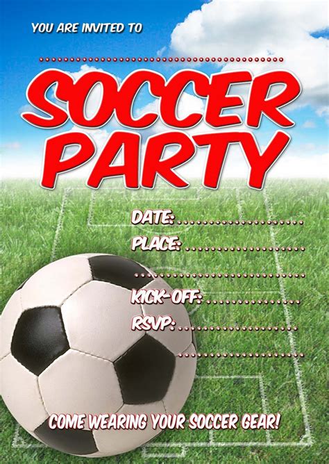 Free Soccer Invitation Templates