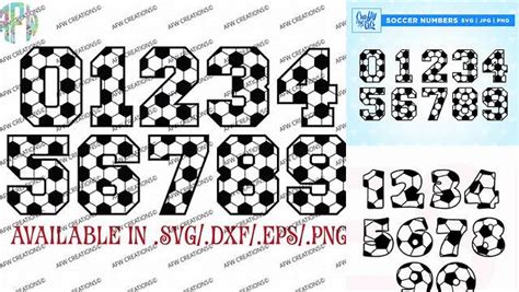 Download Free Soccer Numbers - SVG, DXF, EPS Digital Cut Files For Crafts