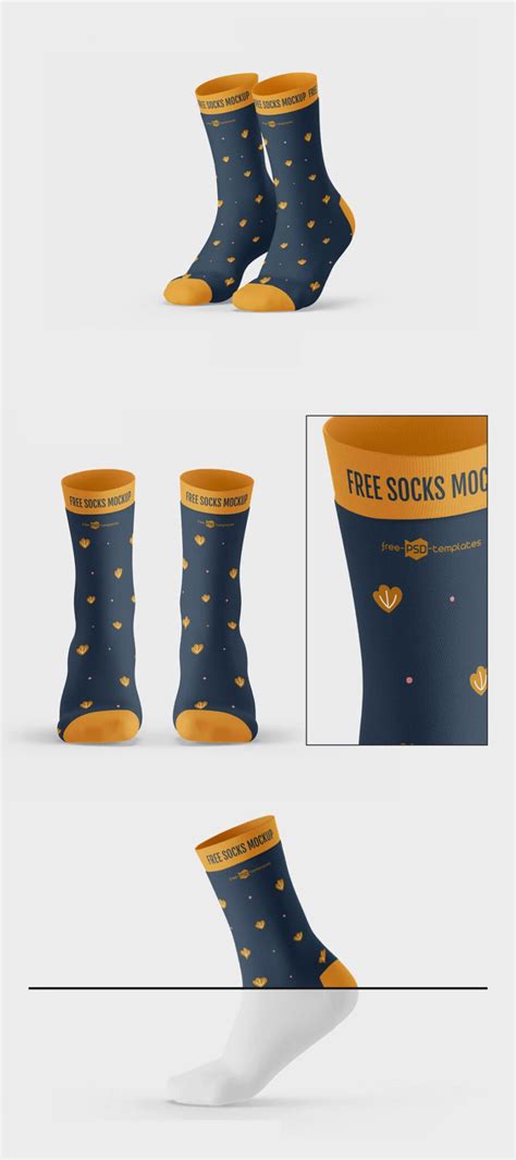 Download Free Socks Mockup Set PSD Templates Object Mockups PSD Files