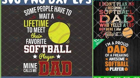 Download Free Softball Dad Father's Day Gift DXF Files