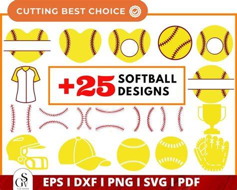 Download Free Softball Fan Cutting Files For Crafts