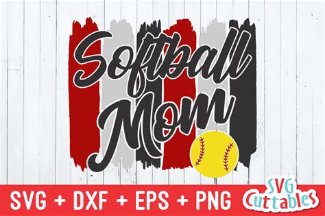 Download Free Softball Fan Mom Cut Images