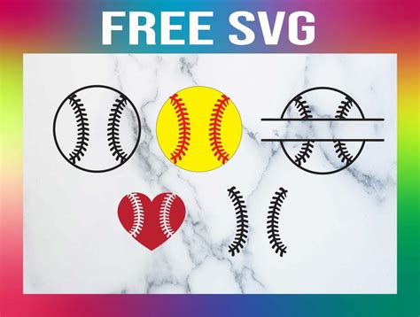 Download Free Softball Font SVG Cut File Crafts