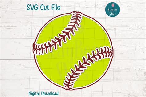 Download Free Softball Font SVG Cut File Images