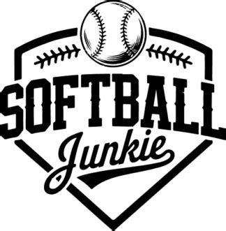 Download Free Softball Junkie SVG Cut File DXF Files