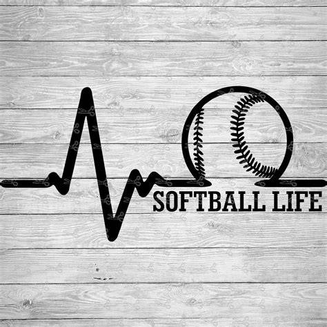 Download Free Softball Life Cut Design Cameo