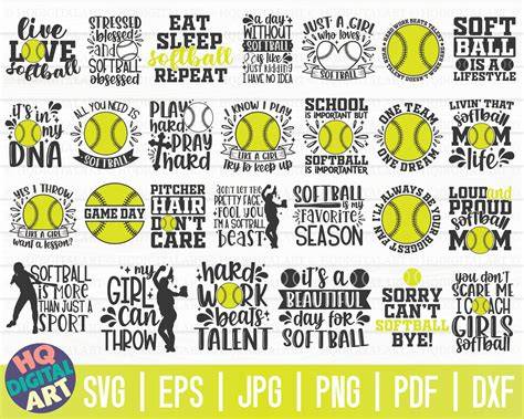 Download Free Softball Life Cut Design Commercial Use For Crafts