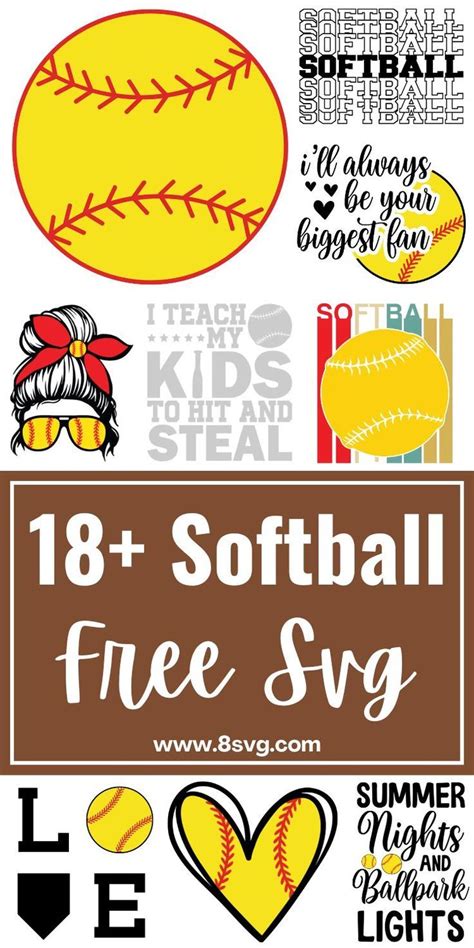 Download Free Softball Life Cut Design Crafts