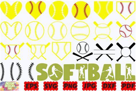 Download Free Softball Life Cut Design Printable