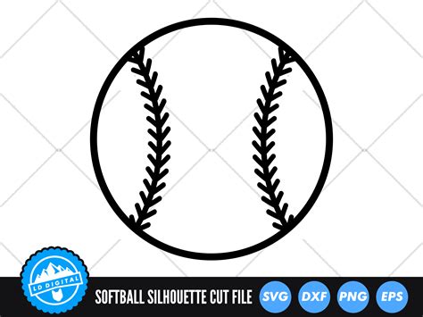 Download Free Softball Life Cut Design Silhouette DXF Files