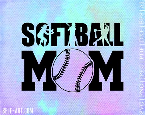 Download Free Softball Mom | SVG Cut File Cameo