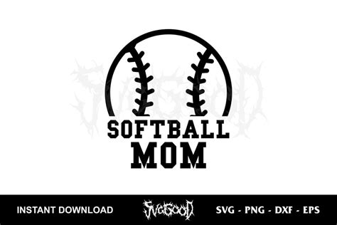 Download Free Softball Mom | SVG Cut File Commercial Use